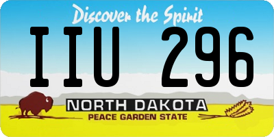 ND license plate IIU296