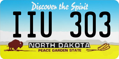 ND license plate IIU303
