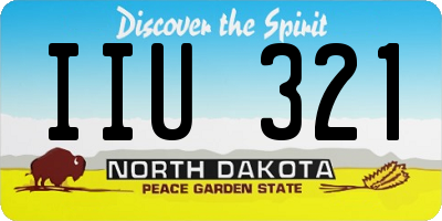 ND license plate IIU321