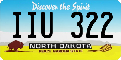 ND license plate IIU322