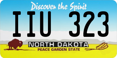 ND license plate IIU323