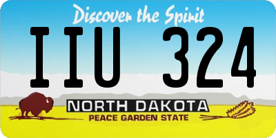 ND license plate IIU324