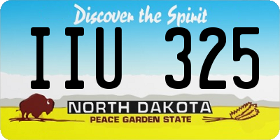 ND license plate IIU325