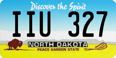 ND license plate IIU327