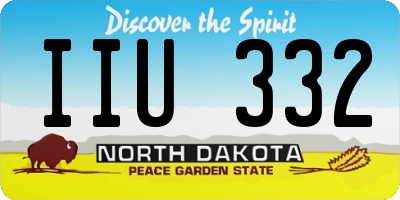 ND license plate IIU332
