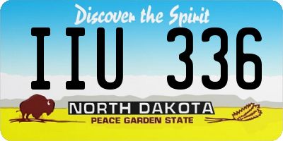 ND license plate IIU336