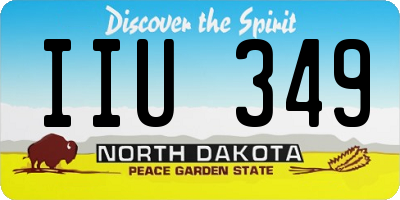 ND license plate IIU349