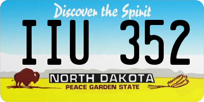 ND license plate IIU352