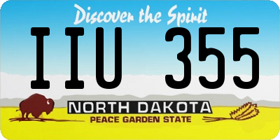 ND license plate IIU355