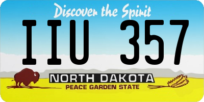 ND license plate IIU357