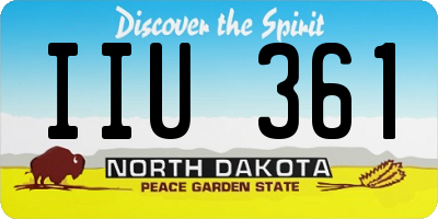 ND license plate IIU361