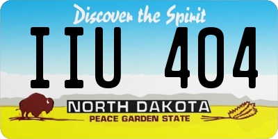 ND license plate IIU404