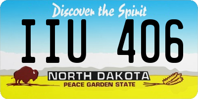 ND license plate IIU406