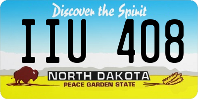 ND license plate IIU408