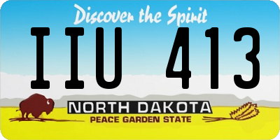 ND license plate IIU413