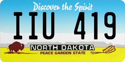 ND license plate IIU419