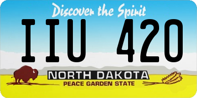 ND license plate IIU420