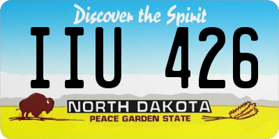 ND license plate IIU426