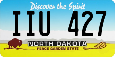ND license plate IIU427