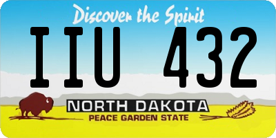 ND license plate IIU432