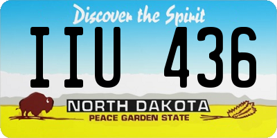 ND license plate IIU436