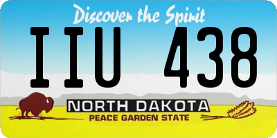 ND license plate IIU438