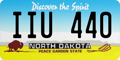 ND license plate IIU440