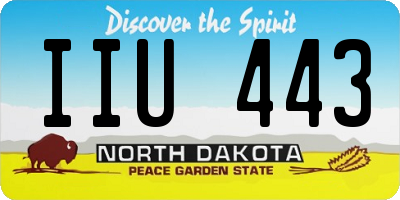 ND license plate IIU443