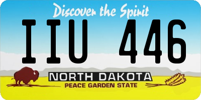 ND license plate IIU446