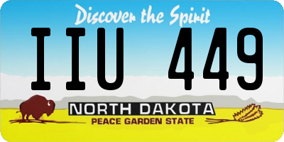 ND license plate IIU449