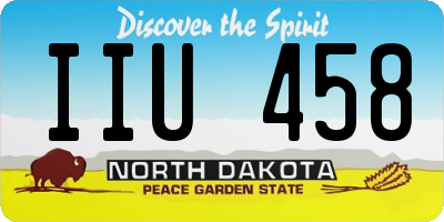 ND license plate IIU458