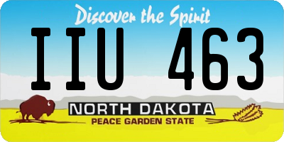 ND license plate IIU463