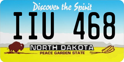 ND license plate IIU468