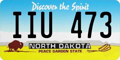 ND license plate IIU473
