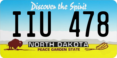 ND license plate IIU478