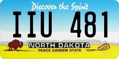 ND license plate IIU481