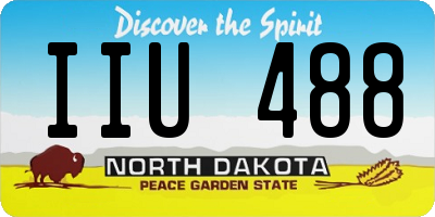 ND license plate IIU488