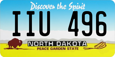 ND license plate IIU496