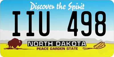 ND license plate IIU498