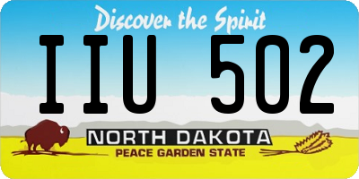 ND license plate IIU502