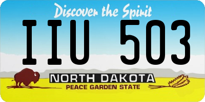 ND license plate IIU503