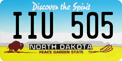 ND license plate IIU505