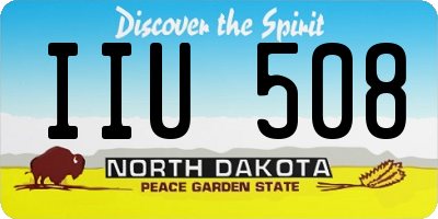 ND license plate IIU508