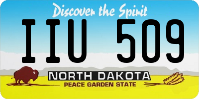 ND license plate IIU509
