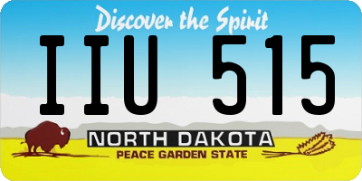 ND license plate IIU515