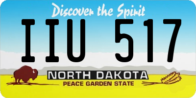 ND license plate IIU517