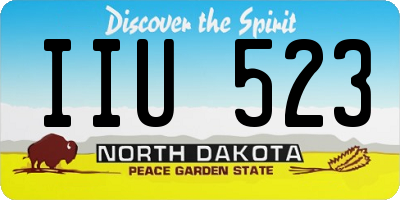 ND license plate IIU523