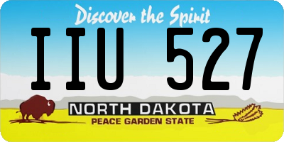 ND license plate IIU527