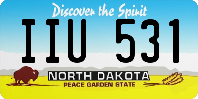 ND license plate IIU531