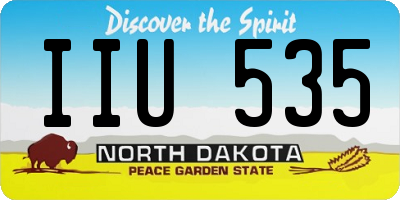 ND license plate IIU535